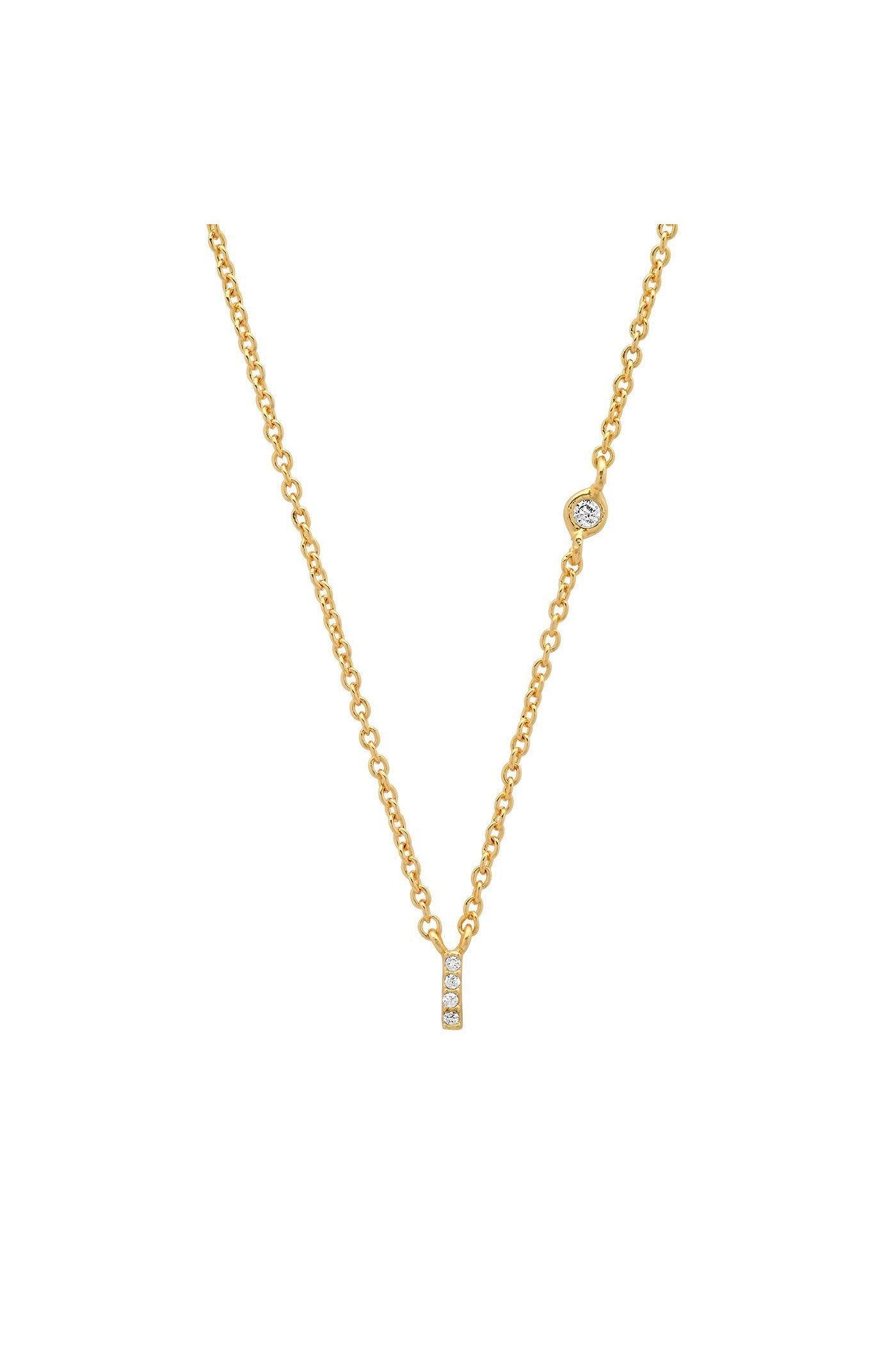 TAI PAVE MINI INITIAL NECKLACE