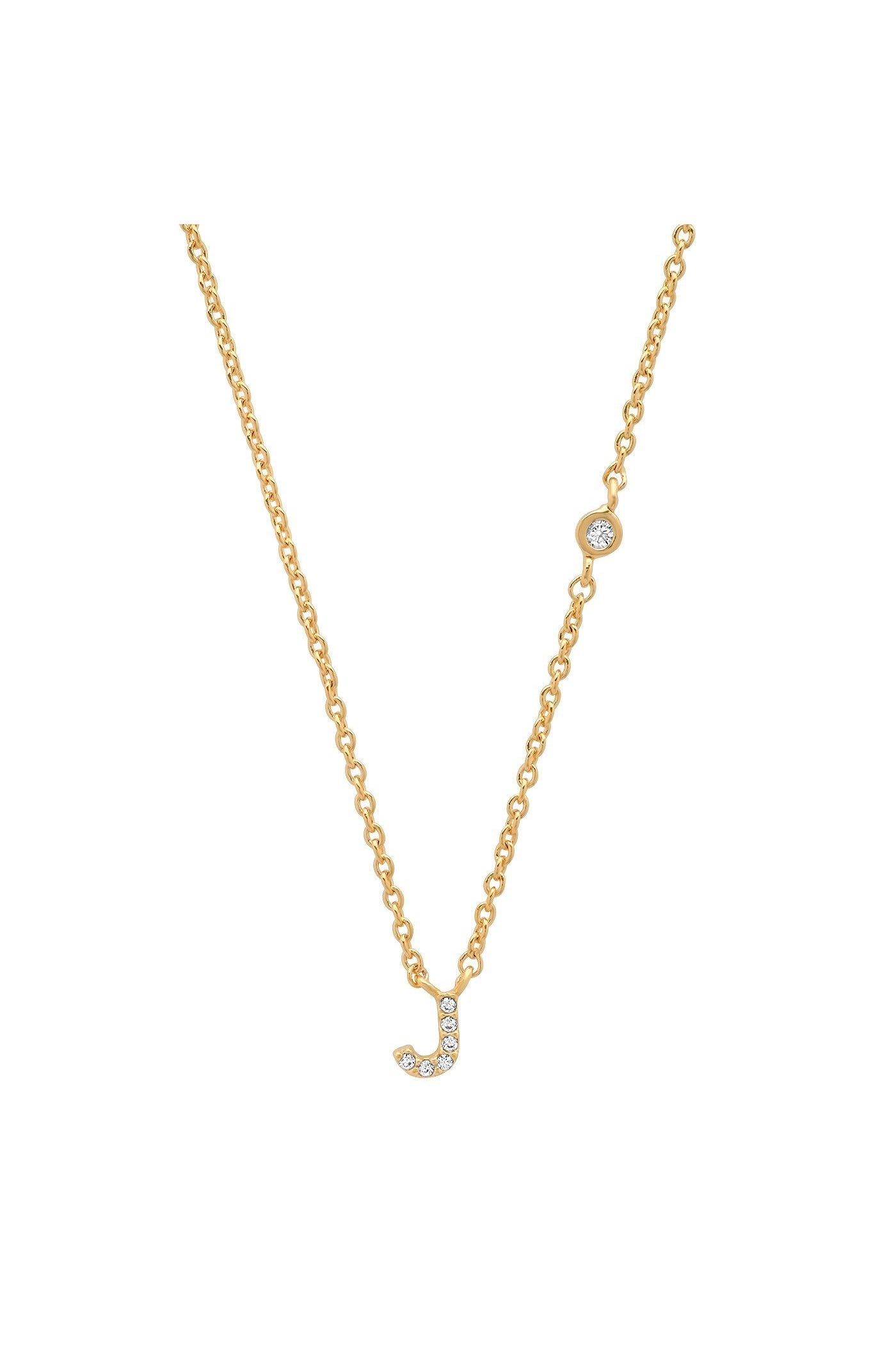 TAI PAVE MINI INITIAL NECKLACE