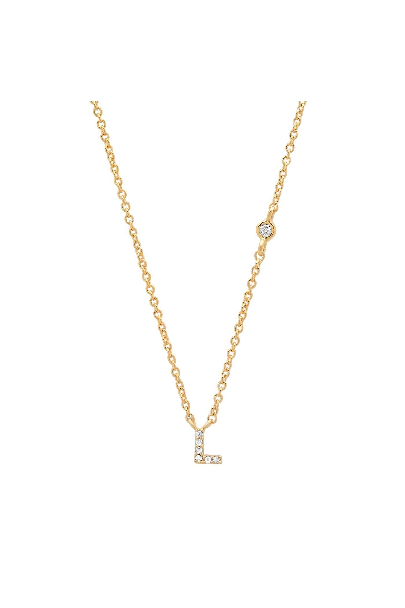 TAI PAVE MINI INITIAL NECKLACE