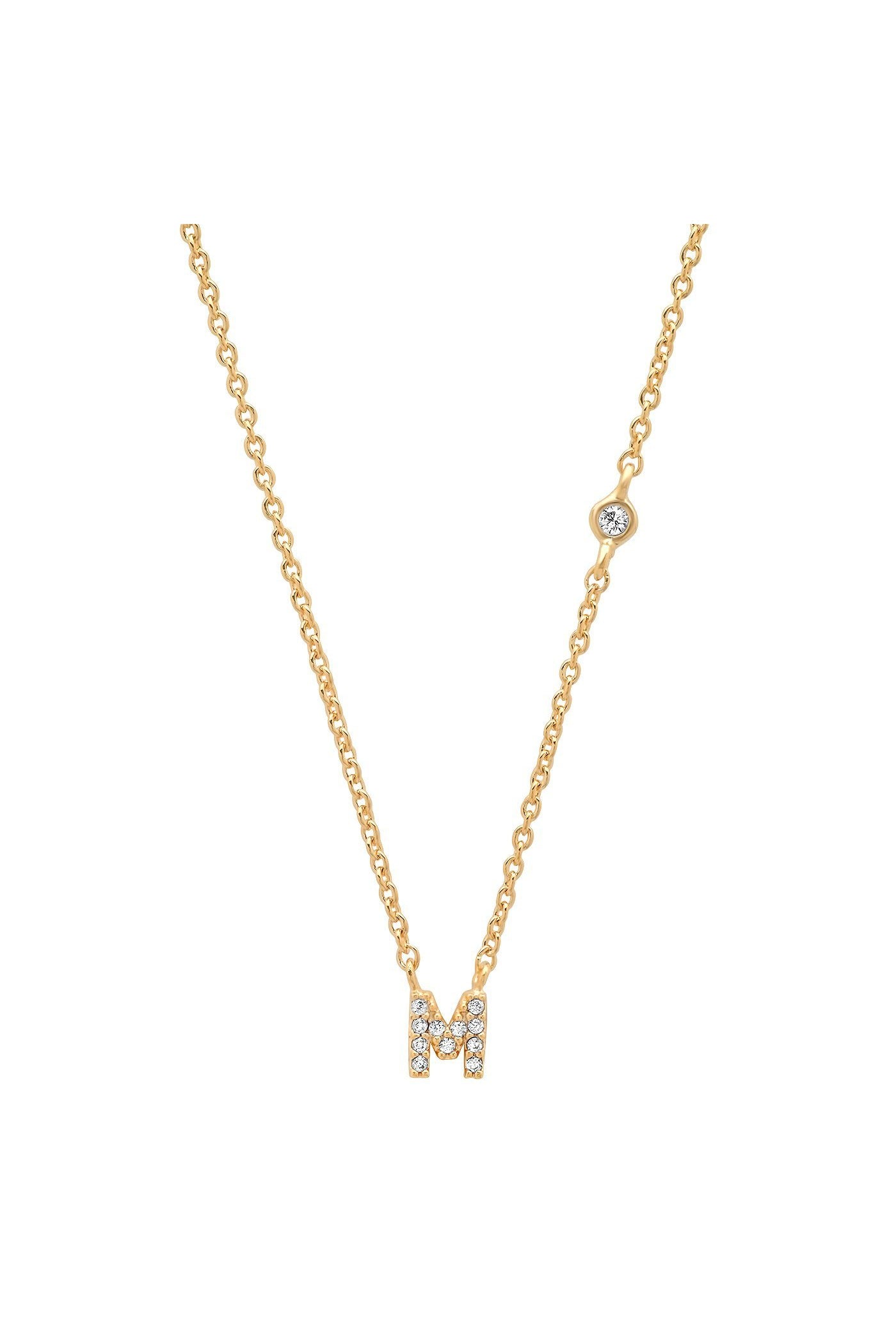 TAI PAVE MINI INITIAL NECKLACE