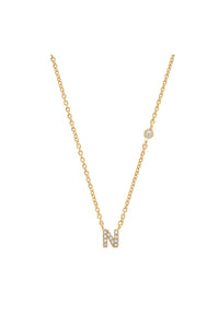 TAI PAVE MINI INITIAL NECKLACE