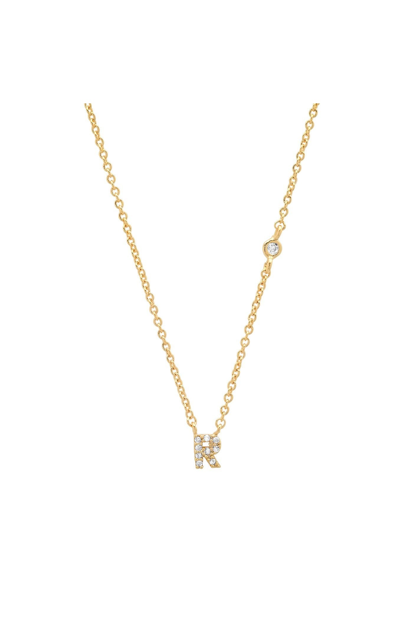 TAI PAVE MINI INITIAL NECKLACE