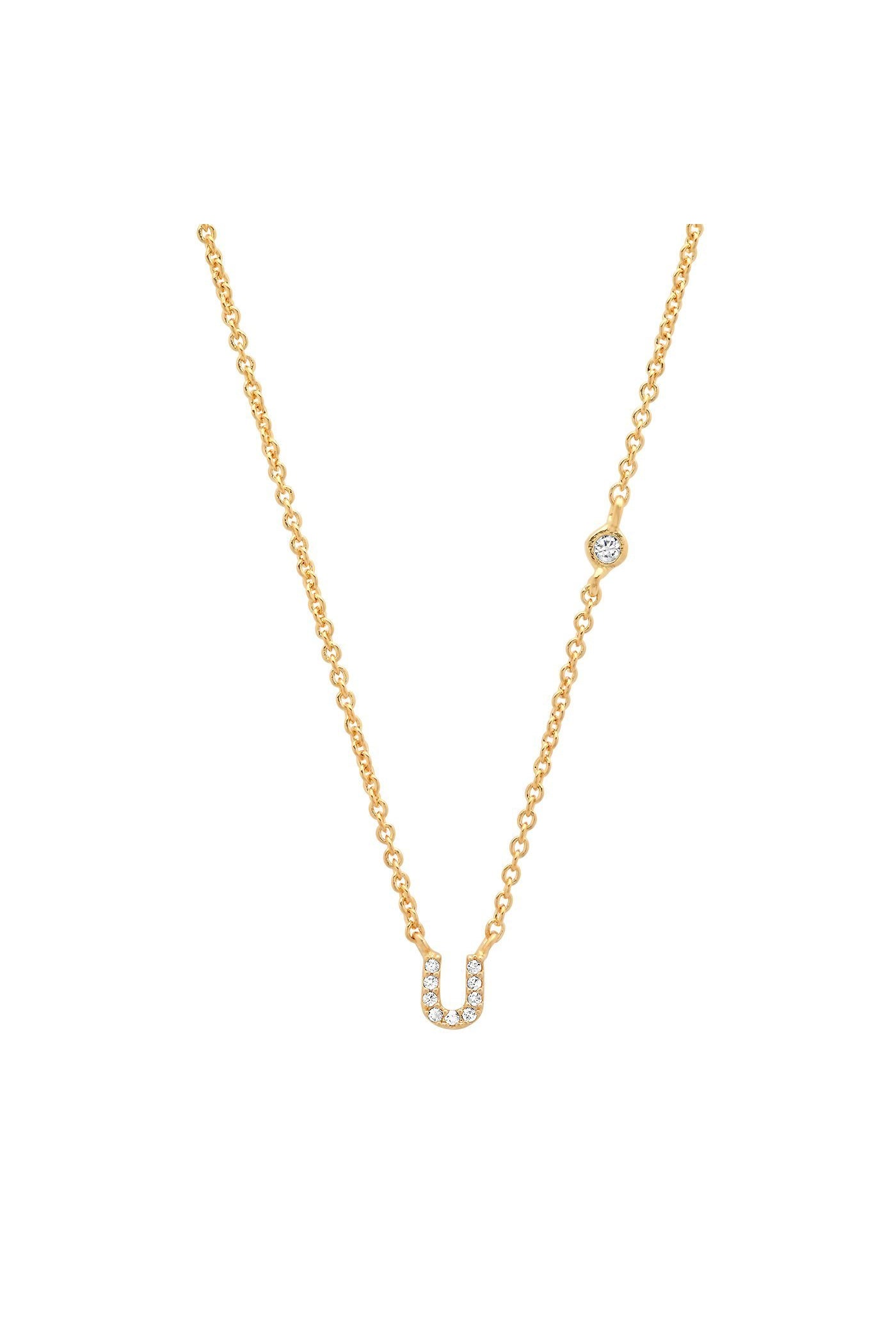 TAI PAVE MINI INITIAL NECKLACE