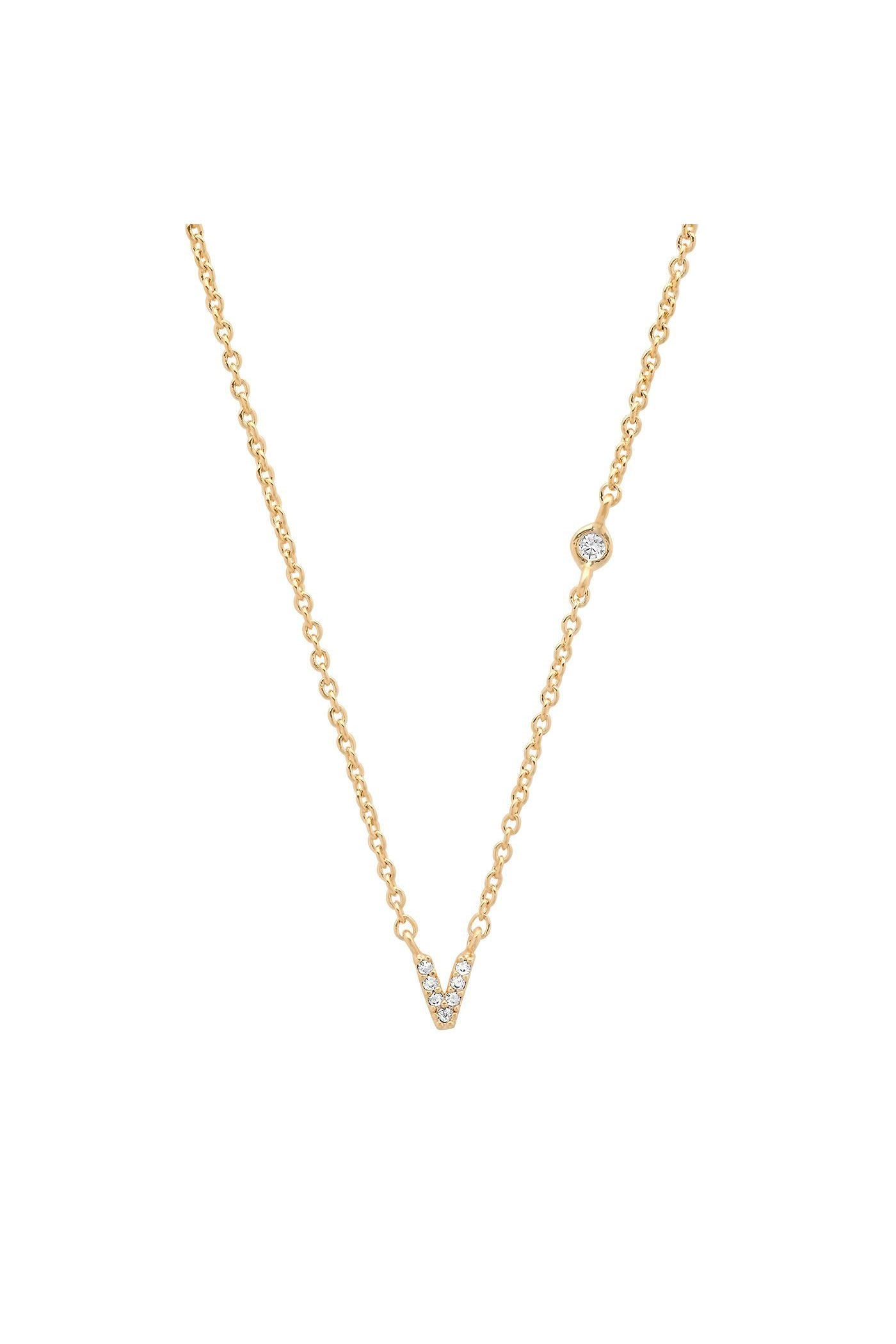 PAVE MINI INITIAL NECKLACE