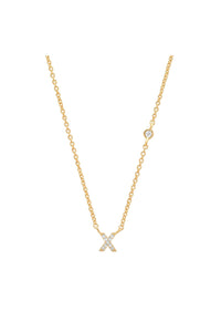 TAI PAVE MINI INITIAL NECKLACE