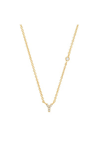 TAI PAVE MINI INITIAL NECKLACE