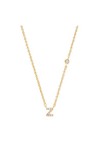 PAVE MINI INITIAL NECKLACE