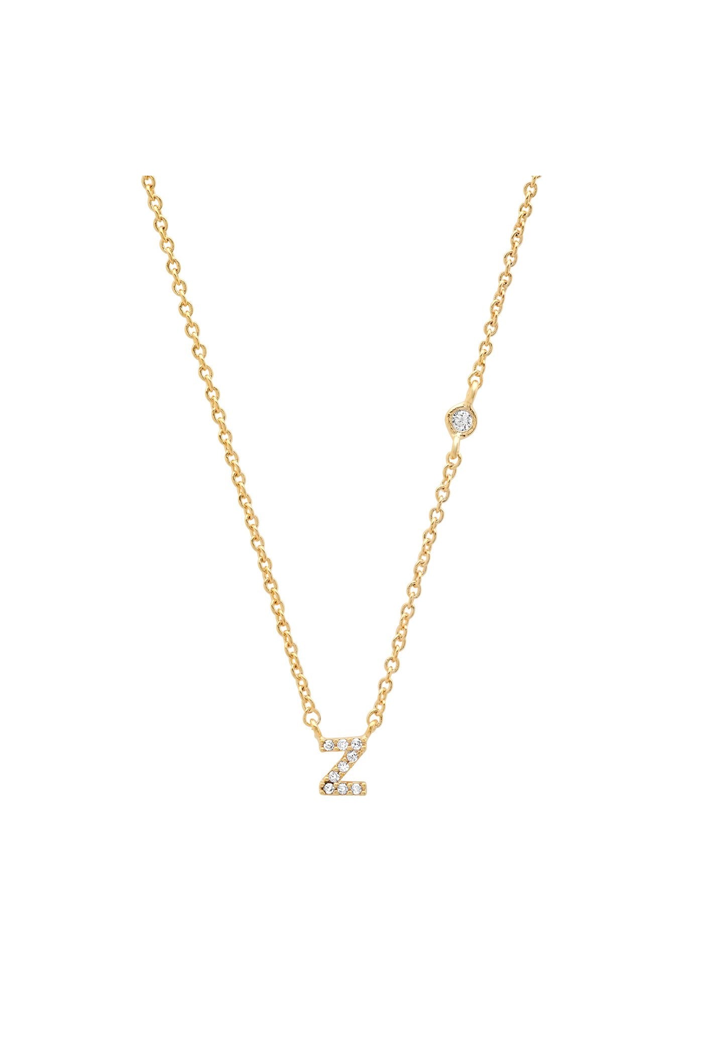 TAI PAVE MINI INITIAL NECKLACE