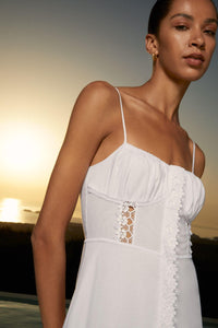 CHARO RUIZ IBIZA MARISA LONG DRESS IN WHITE