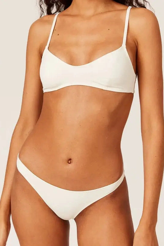 SOLID STRIPED RACHEL TOP IN CREAM Big Drop NYC