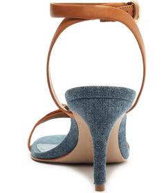 AURORA MID LEATHER ANKLE STRAP HEEL