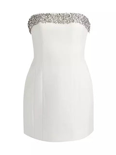 ELSIE STRAPLESS EMBELLISHED DRESS