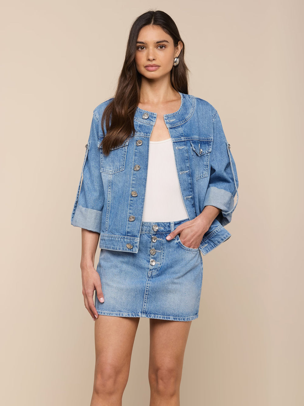 ANOUK COLLARLESS JACKET