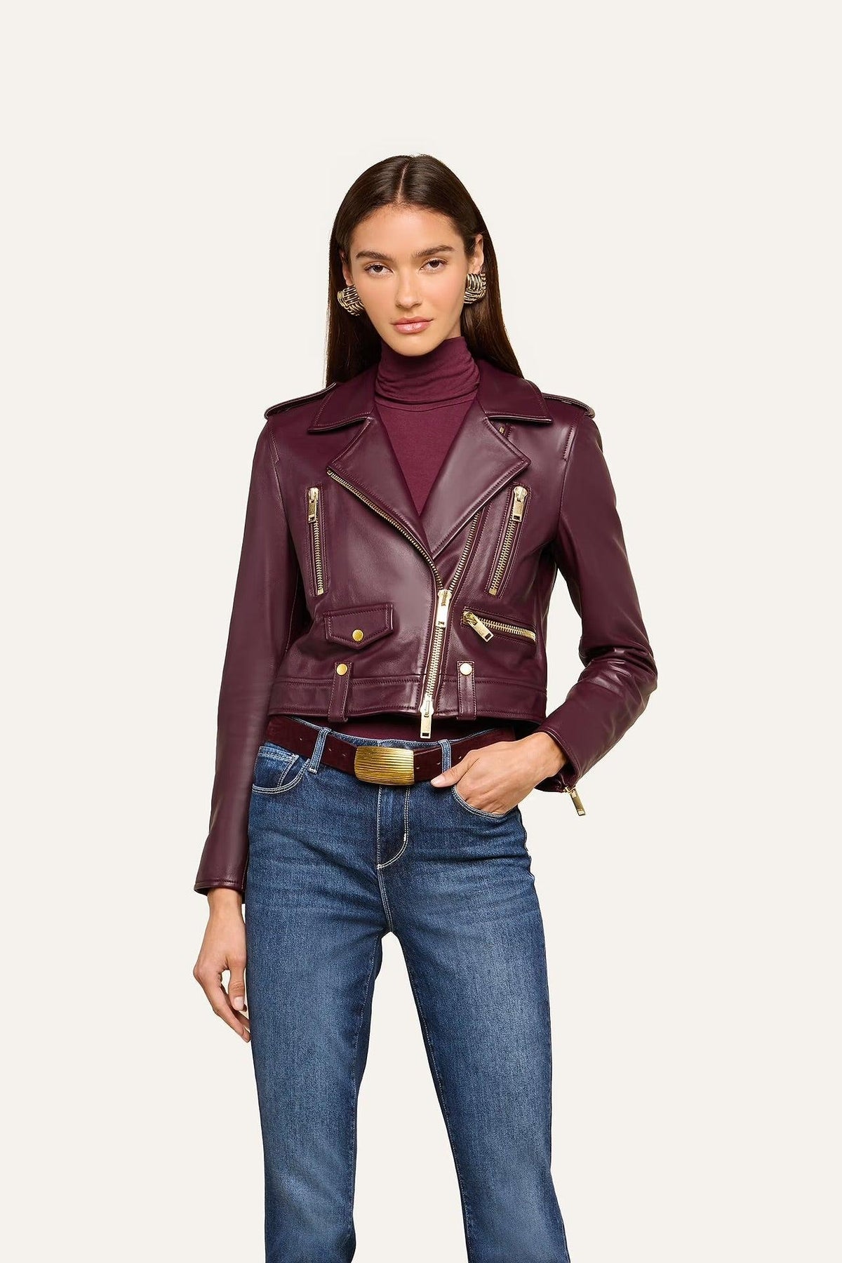 BLAKELY LEATHER BIKER JACKET