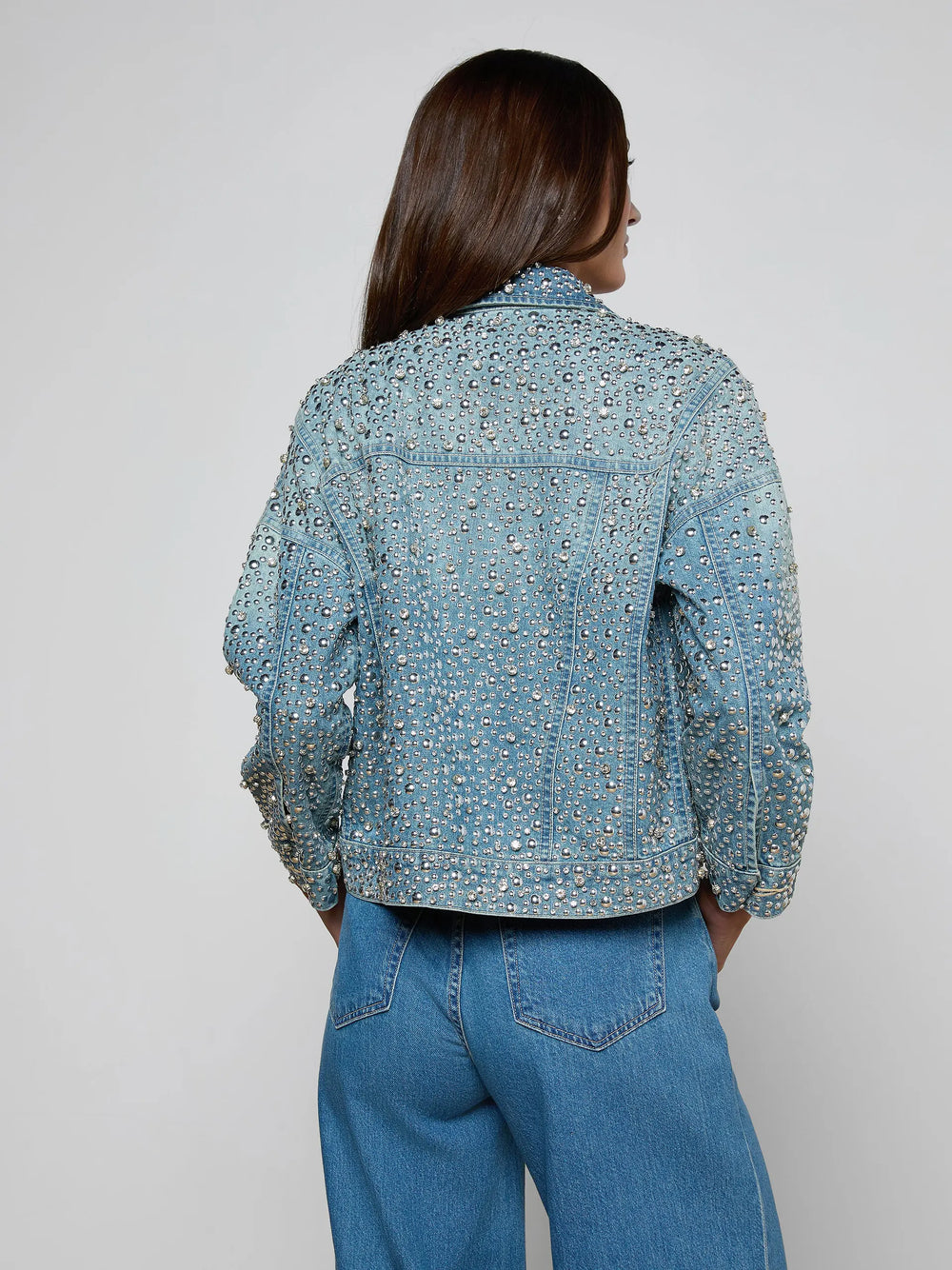 VANGIE HI-LO EMBELLISHED JACKET
