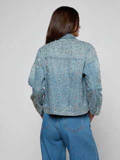 VANGIE HI-LO EMBELLISHED JACKET