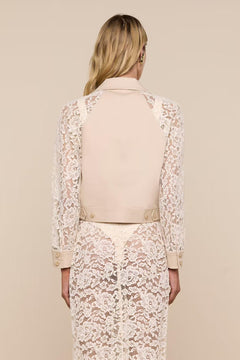 NOVELLE LACE SLEEVE TRENCH