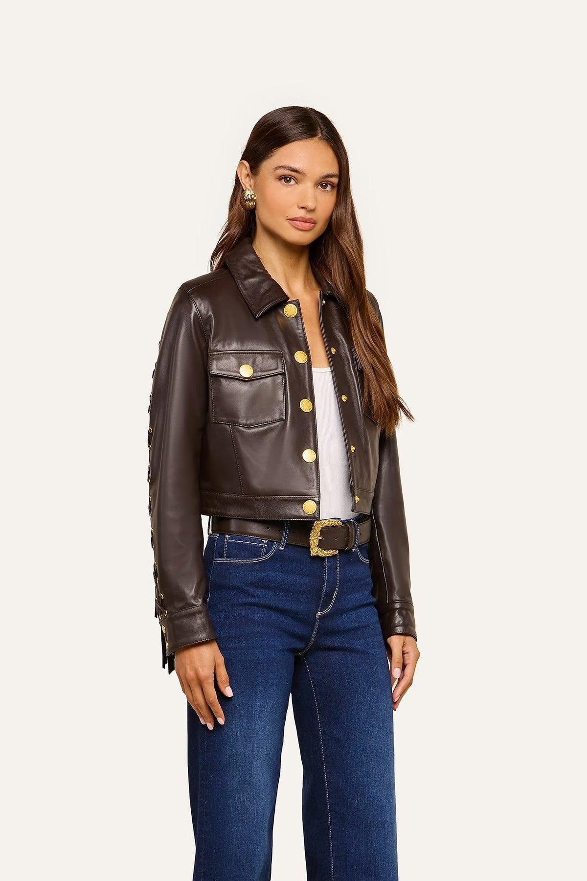 LUCI FRINGED LEATHER JACKET