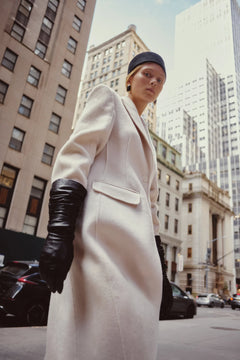 CYNDA HOURGLASS WOOL COAT