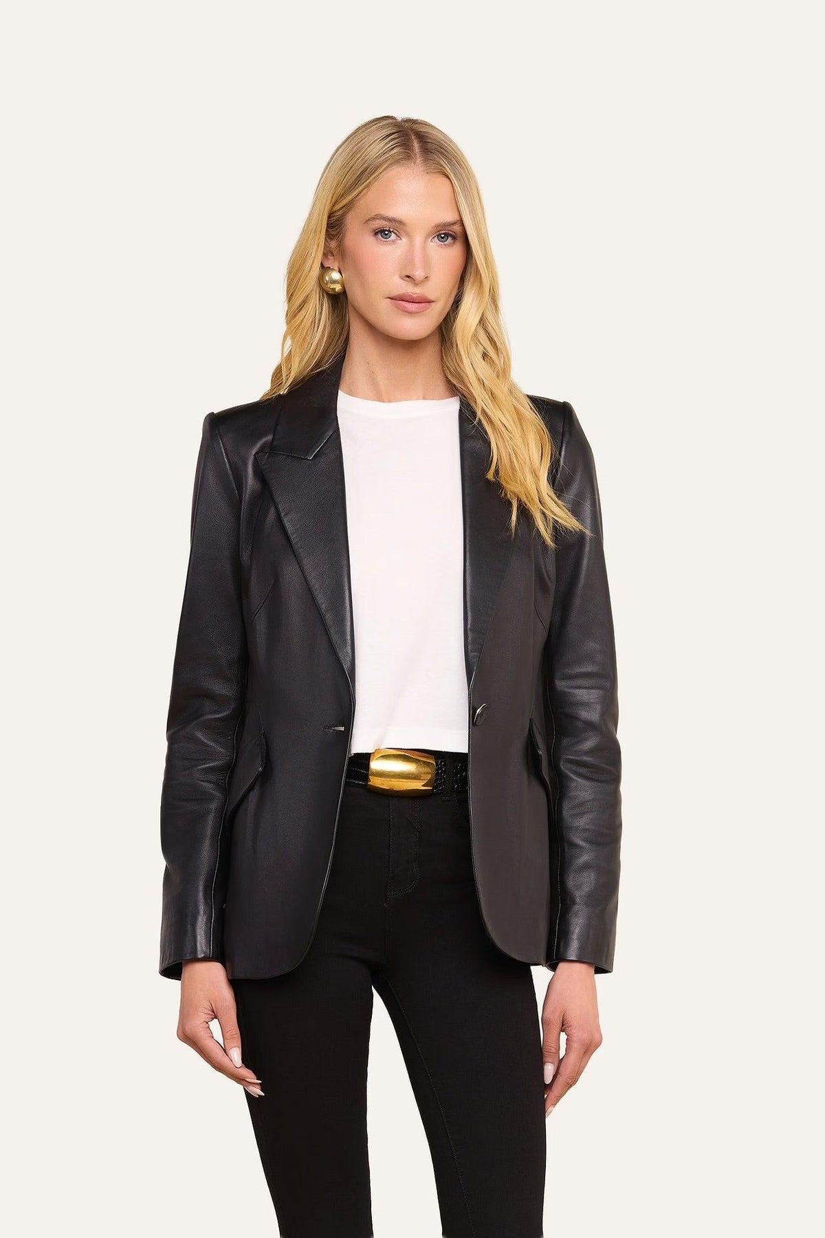 CHAMBERLAIN LEATHER BLAZER