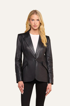CHAMBERLAIN LEATHER BLAZER