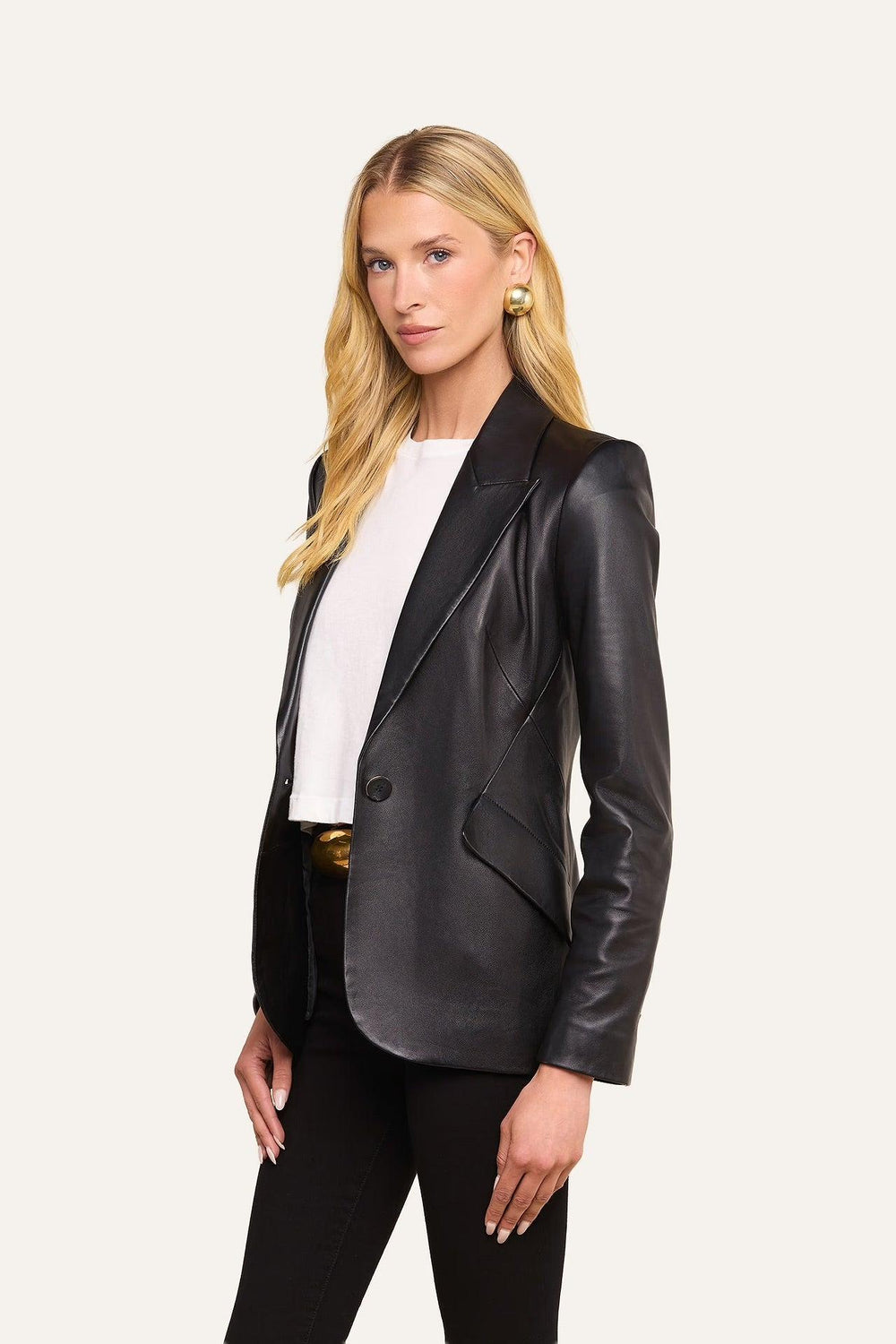 CHAMBERLAIN LEATHER BLAZER