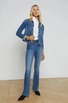 L'AGENCE JANELLE SLIM RAW JACKET IN STANTON