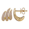 MONISHA MELWANI GOLD DIAMOND CAGE LOBE STUD EARRINGS