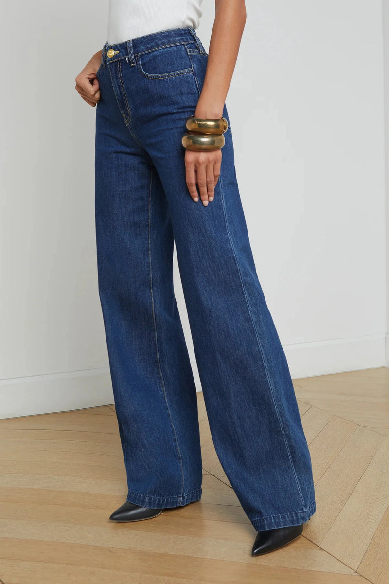 L'AGENCE CLAYTON HIGH RISE WIDE LEG IN CONWAY