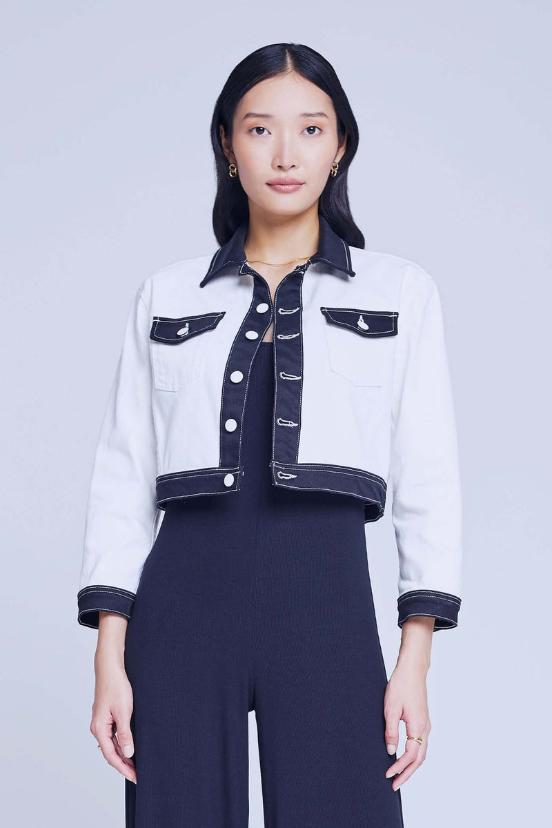 KODA CROPPED COLORBLOCK JACKET