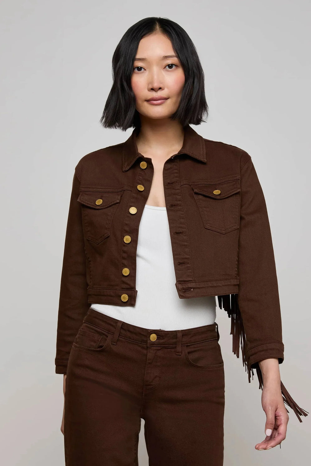 KODA CROPPED FRINGE JACKET