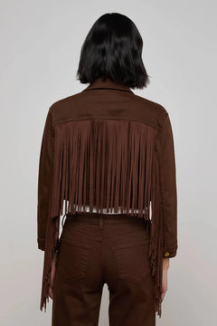KODA CROPPED FRINGE JACKET