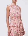 LILY FLOWER SLEEVELESS MIDI DRESS
