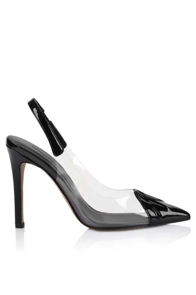 LANA WILKINSON ROMY IN BLACK PATENT