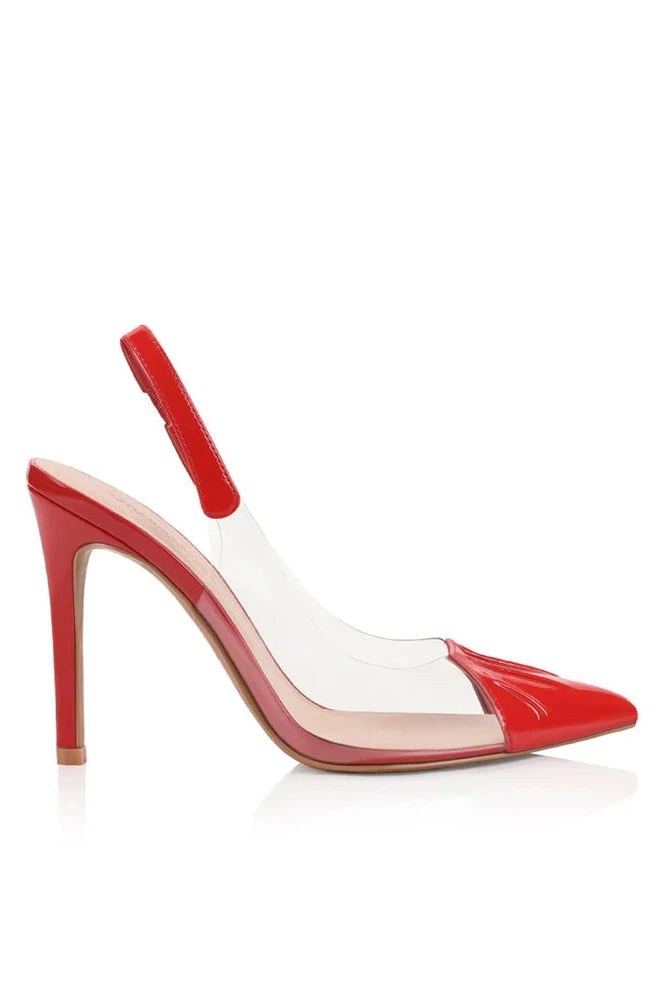 LANA WILKINSON ROMY PUMP VINYLITE IN RED PATENT