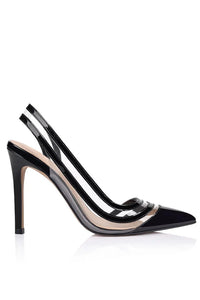 LANA WILKINSON SAVANNAH PUMP IN BLACK PATENT LEATHER