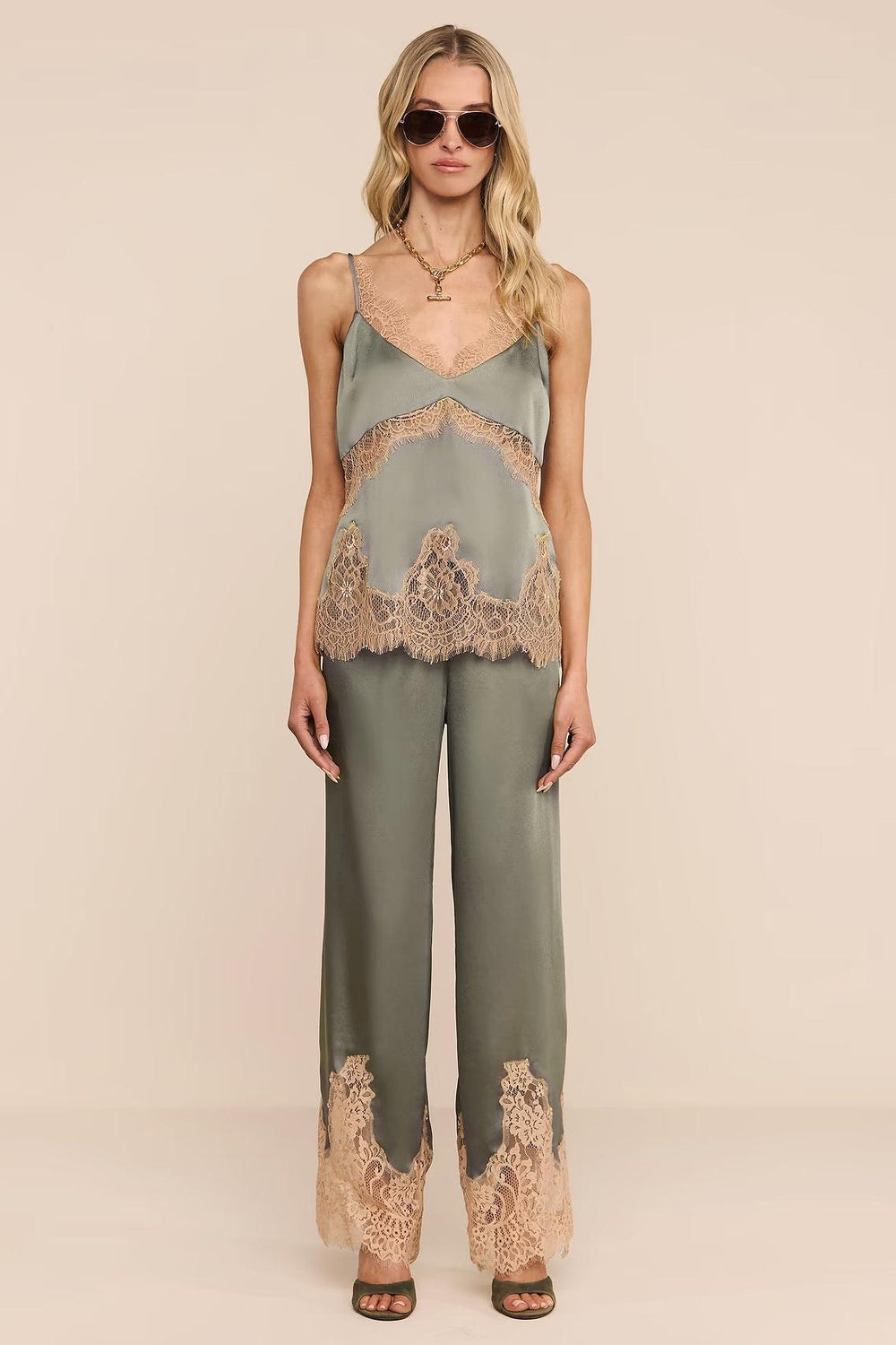 MIREL LACE TRIM DRAWSTRING PANT