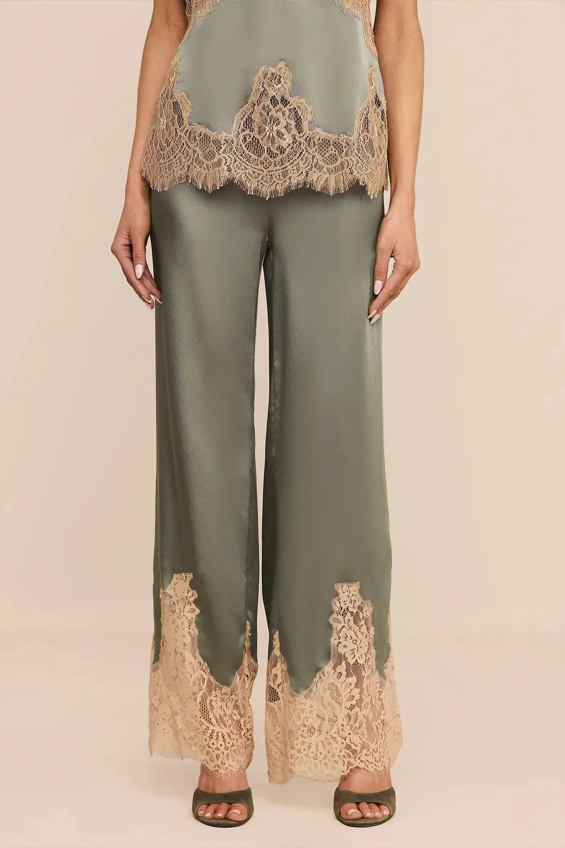MIREL LACE TRIM DRAWSTRING PANT
