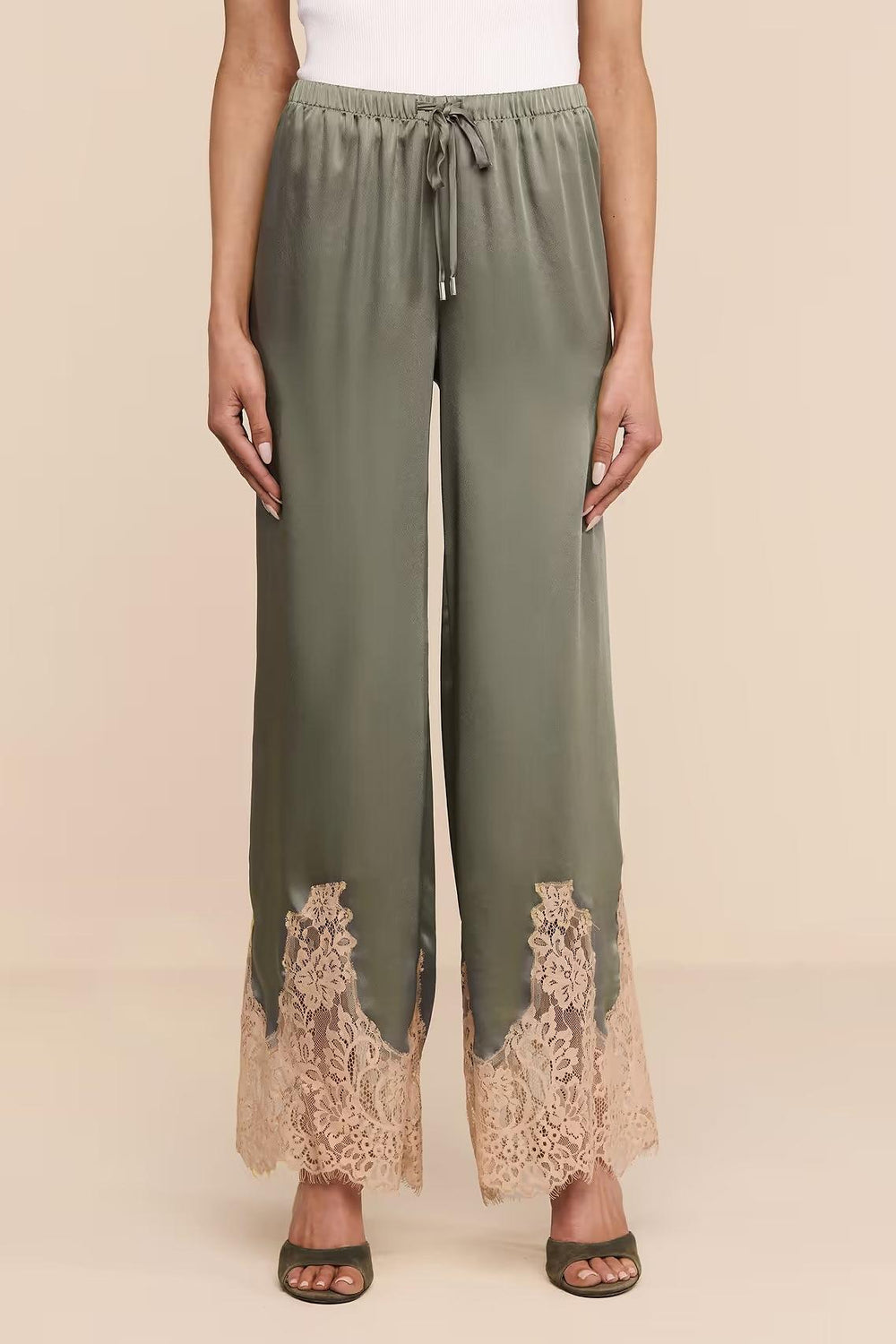 MIREL LACE TRIM DRAWSTRING PANT