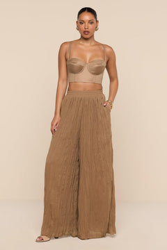 ETHEL CRINKLE PLEATED PANT