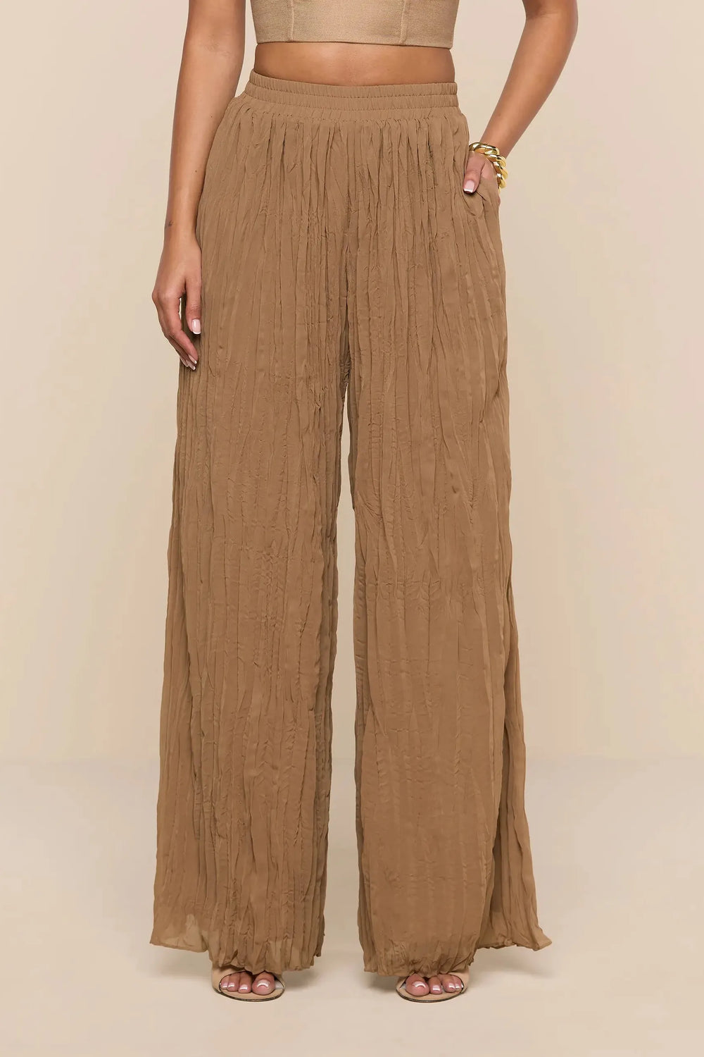 ETHEL CRINKLE PLEATED PANT