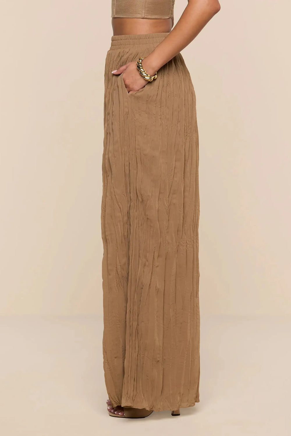 ETHEL CRINKLE PLEATED PANT