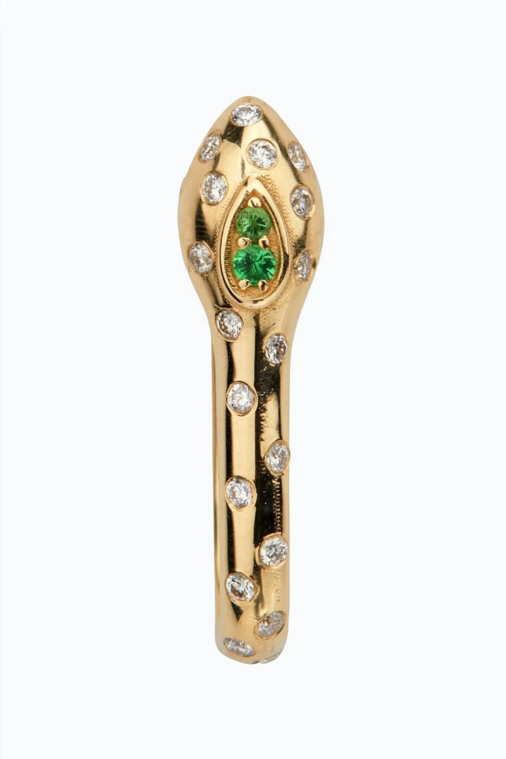 SPOTTED DIAMONDS SNAKE EARRING