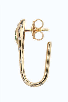 SPOTTED DIAMONDS SNAKE EARRING