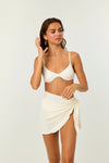 LA PORTE SWIM SARONG IN CLOUD DANCER