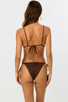 LA PORTE SWIM KOURTNEY TIE SIDE BOTTOM IN HOT FUDGE