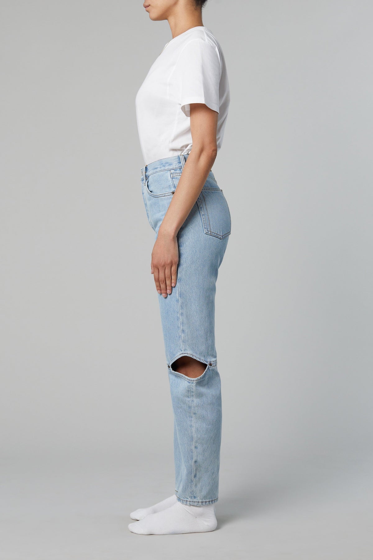 STILL HERE NEW YORK COWGIRL JEANS IN VINTAGE BLUE