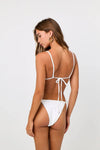 LA PORTE SWIM KOURTNEY TIE SIDE BOTTOM IN CLOUD WHITE