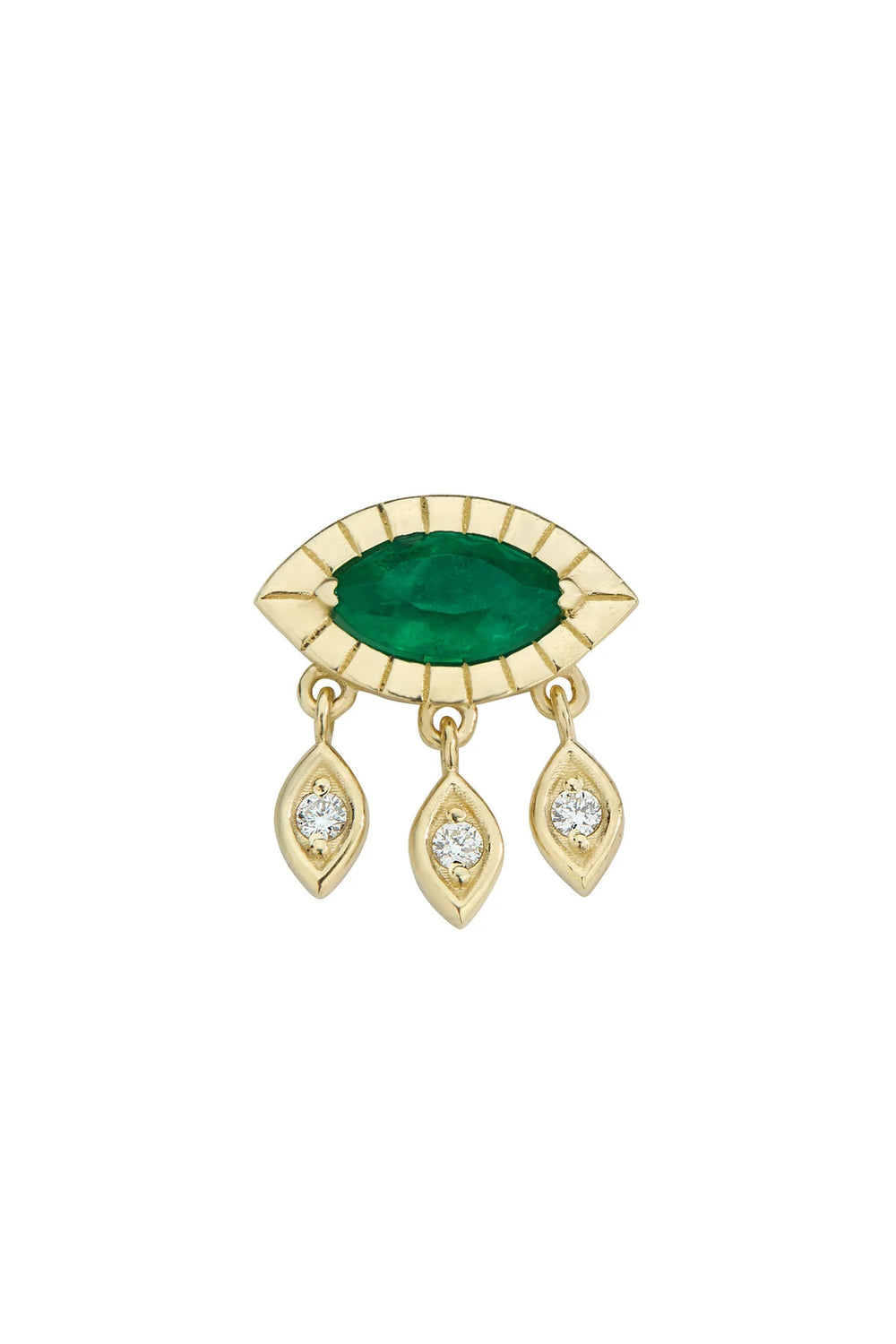 EMERALD MARQUISE DROP EARRING