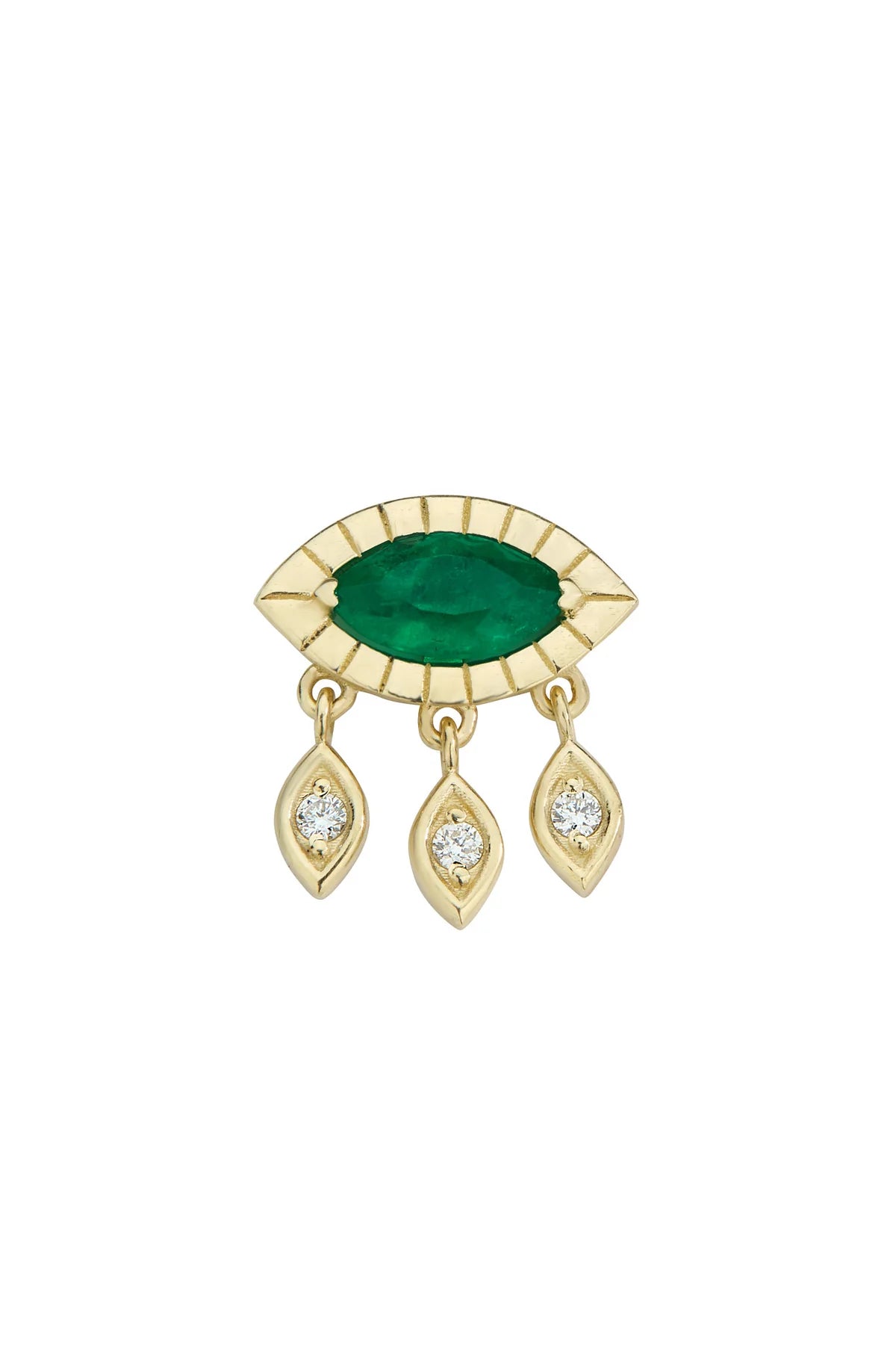 EMERALD MARQUISE DROP EARRING